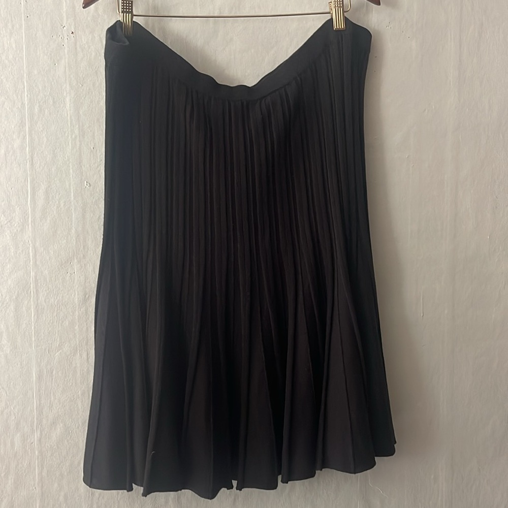 Lane Bryant Black Knit Mock Pleat Skirt Size 22/24 W